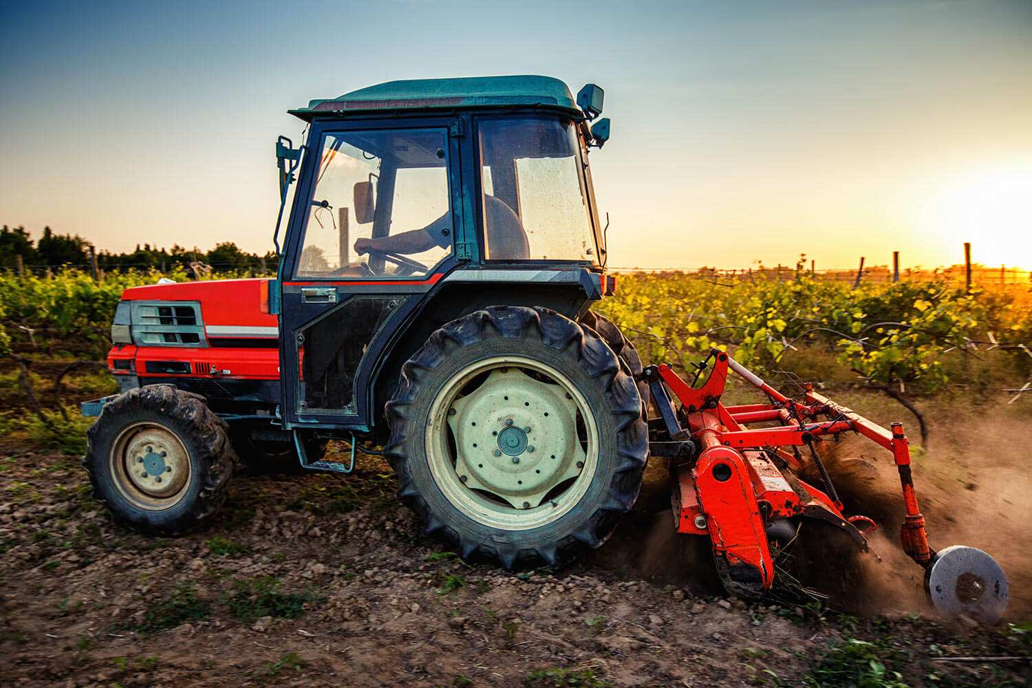 Tractor on the field