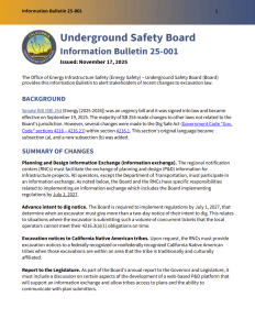 Thumbnail for Information Bulletin 25-001